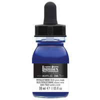 Liquitex Phthalo Blue Green Shade Acrylic Ink 30ml - Hobby Heaven