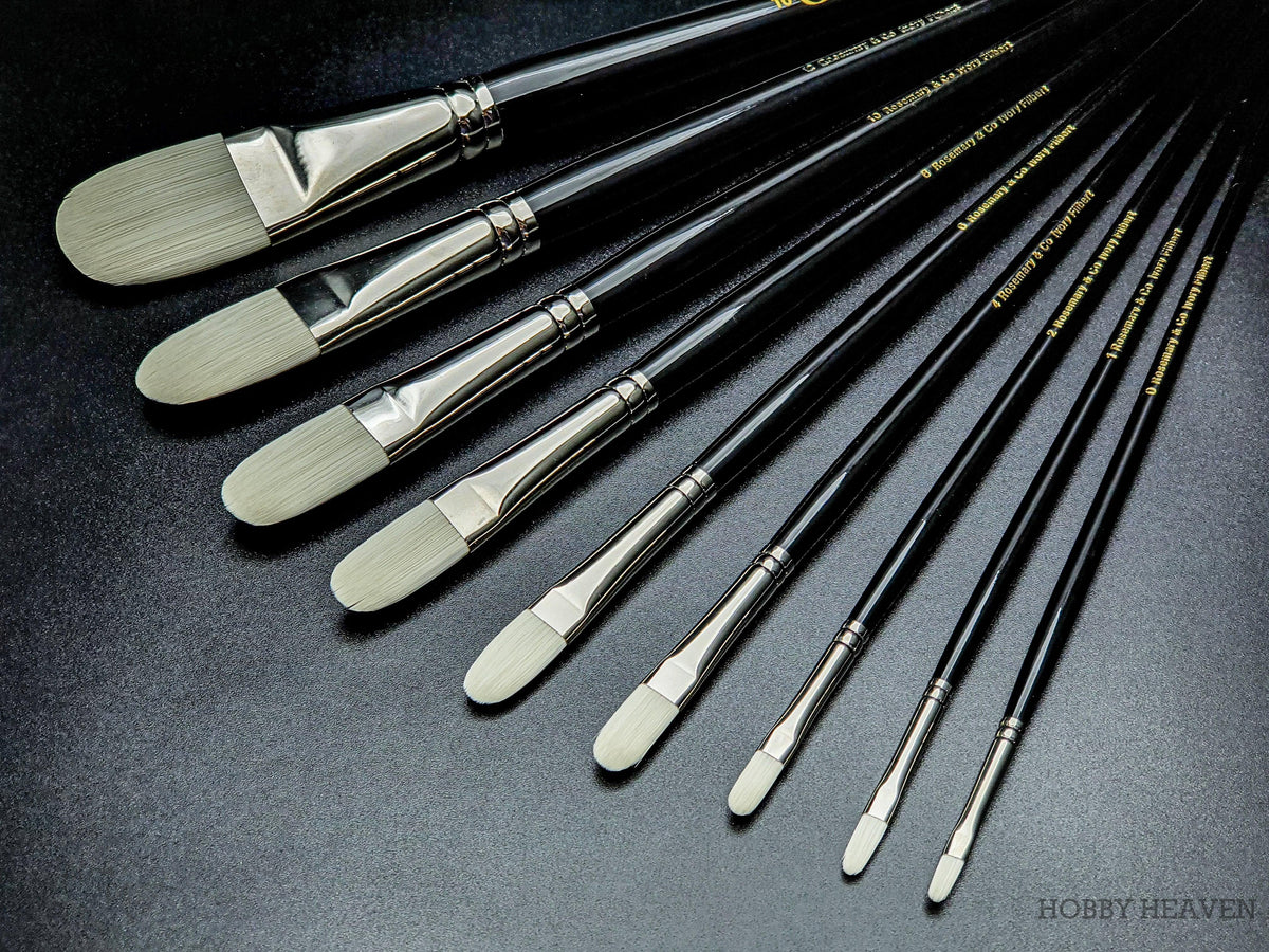 Rosemary & Co Ivory Filberts Brushes Range Hobby Heaven