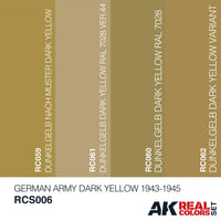 Ak Interactive Real Colors GERMAN ARMY DARK YELLOW 1943-1945 SET RCS006 - Hobby Heaven