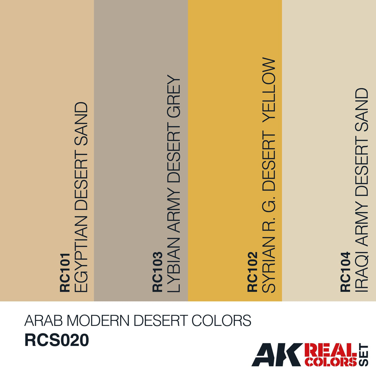 AK Interactive Real Colors: Arab Armor Desert Colors Acrylic Lacquer P –  Model Airplane Depot
