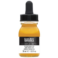 Liquitex Yellow Orange Azo Acrylic Ink 30ml - Hobby Heaven