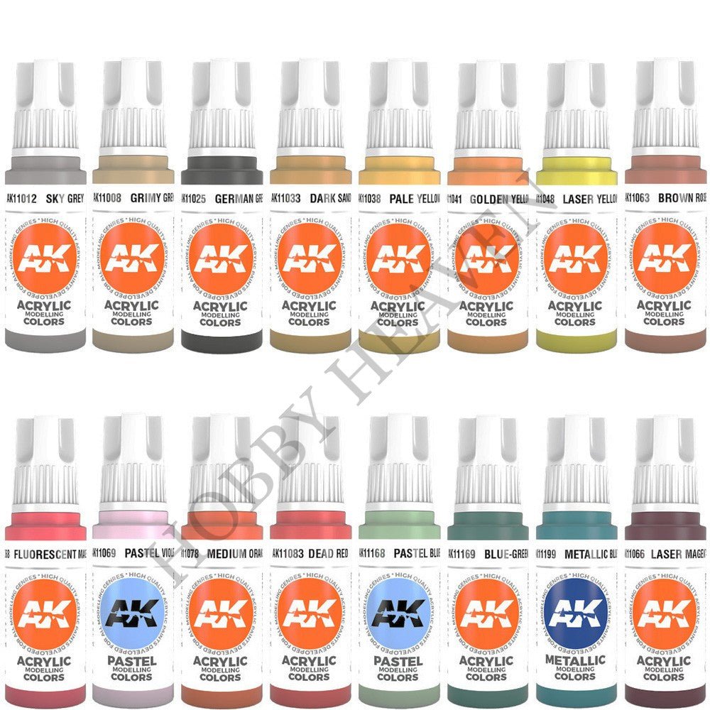 AK Interactive - Wargame Color set - Non Metallic Metal Gold (With Brush) - 3rd AK Interactive - Wargame Color set - Non Metallic Metal Gold (With Brush) - 3rd