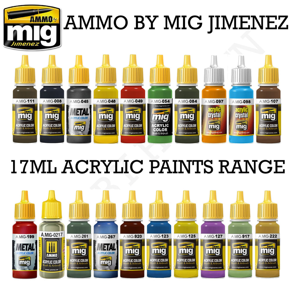 Modellismo ferroviario - AMMO Rail Center 1022 - Set 6 colori acrilici Modellismo ferroviario - AMMO Rail Center 1022 - Set 6 colori acrilici