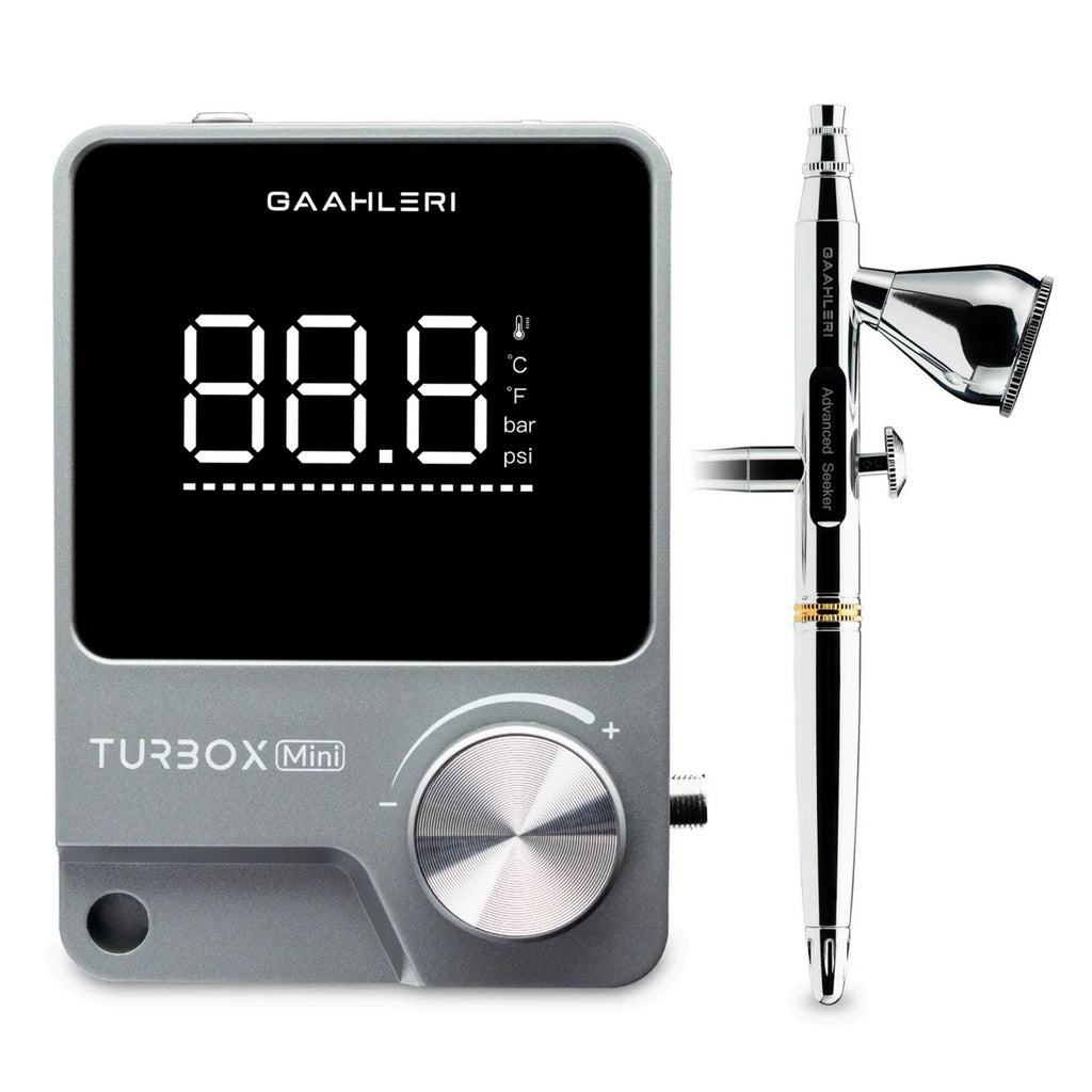 Gaahleri TurboX Mini Compressor Kit with Seeker 0.3mm Airbrush (47613) – UK Plug