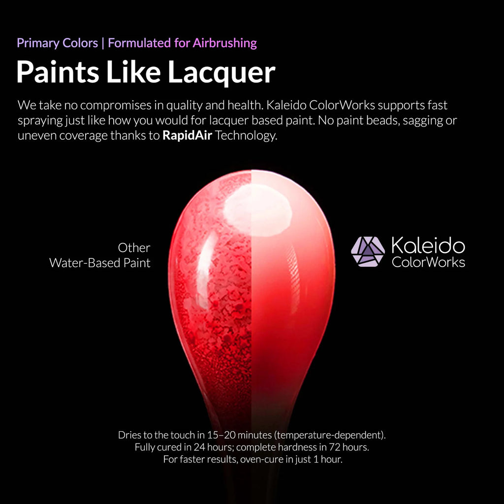 Kaleido RapidAir 12 Primary Airbrush Paint Set + Thinner & Cleaner