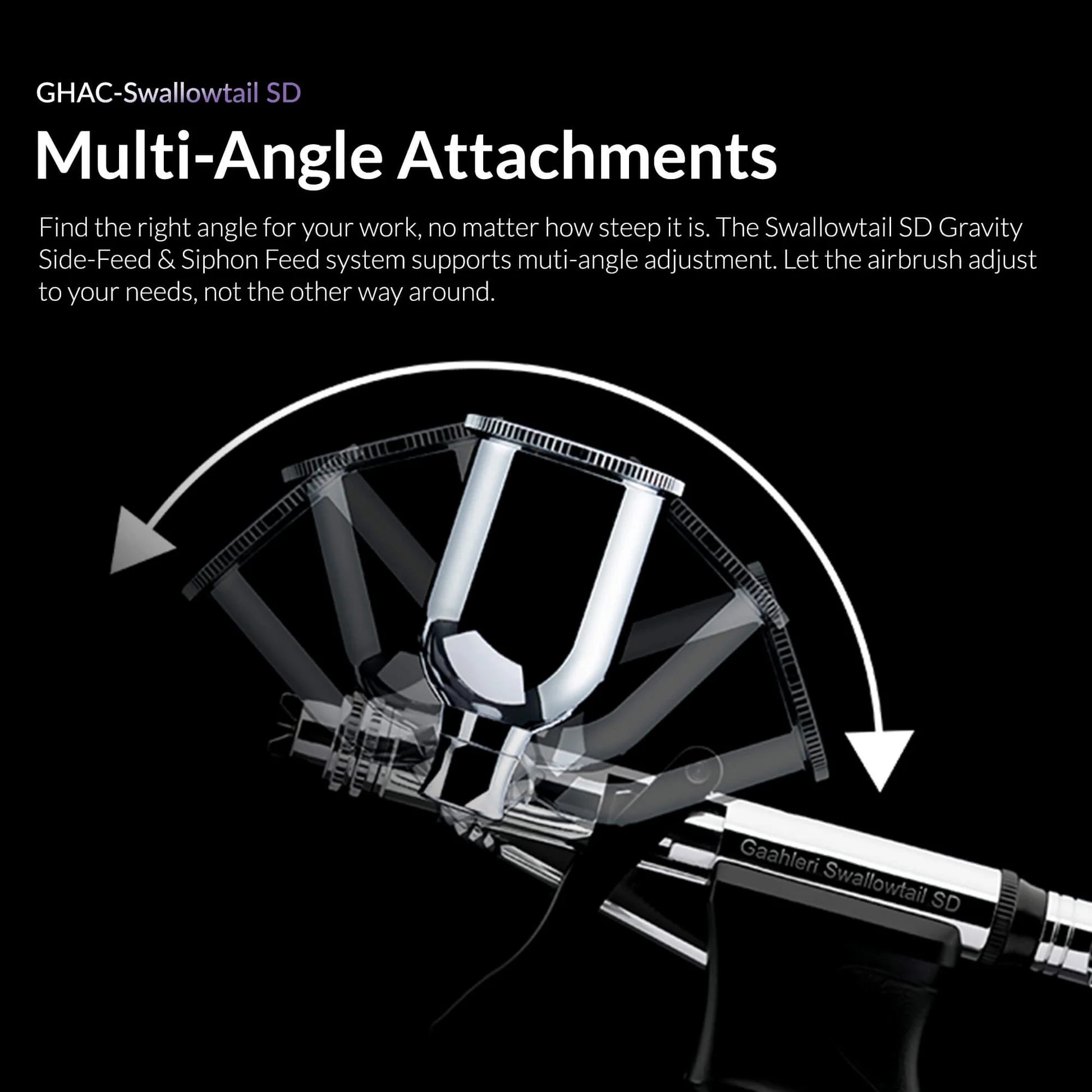 Gaahleri Swallowtail SD Side Feed Airbrush 0.28 / 0.5mm