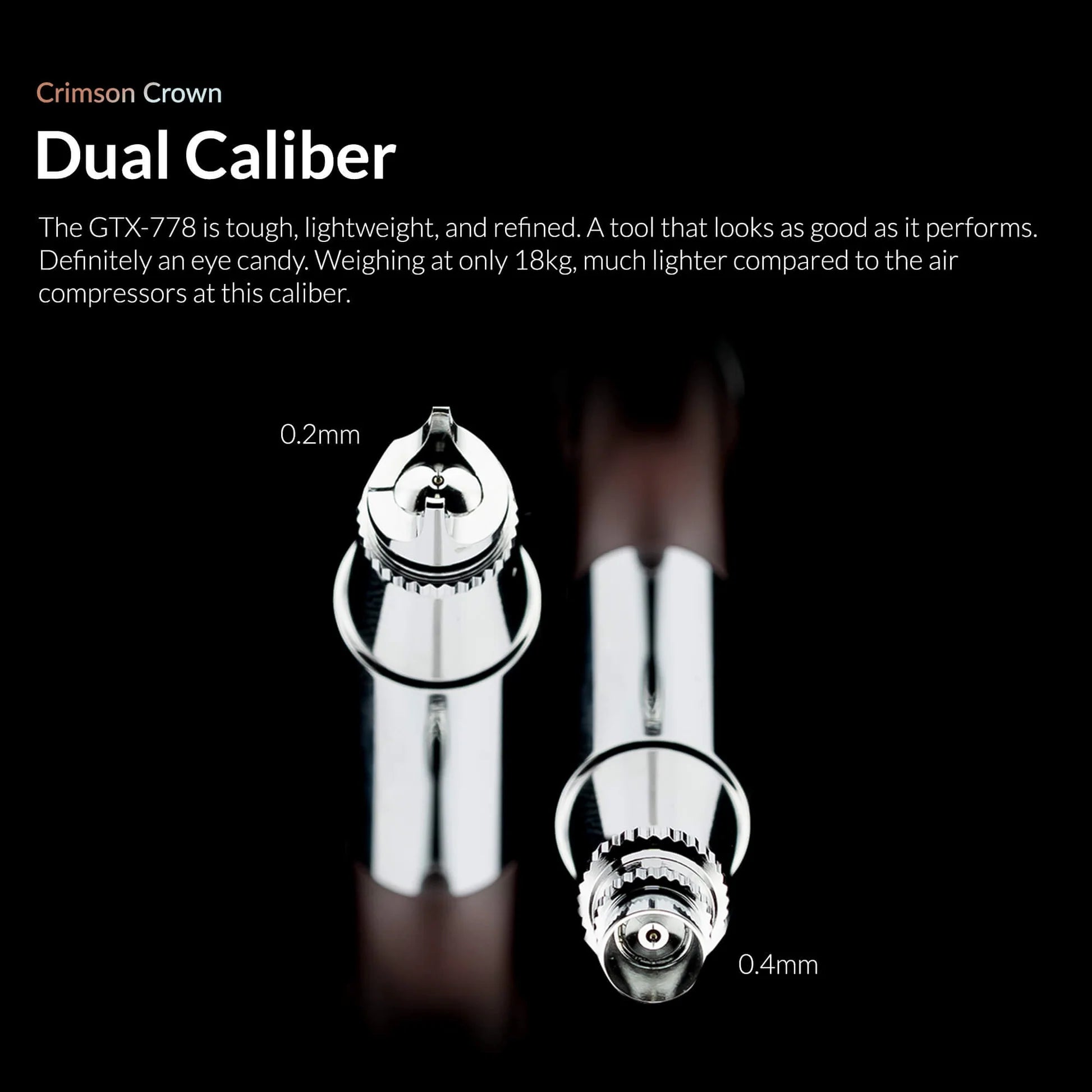 Gaahleri Aventus Crimson Crown — Dual-Action Airbrush 0.2mm & 0.4mm 45770
