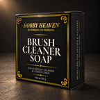 Brush Cleaner Soap box, side panel reading brush care for artists and painters; cleans, conditions, reshapes