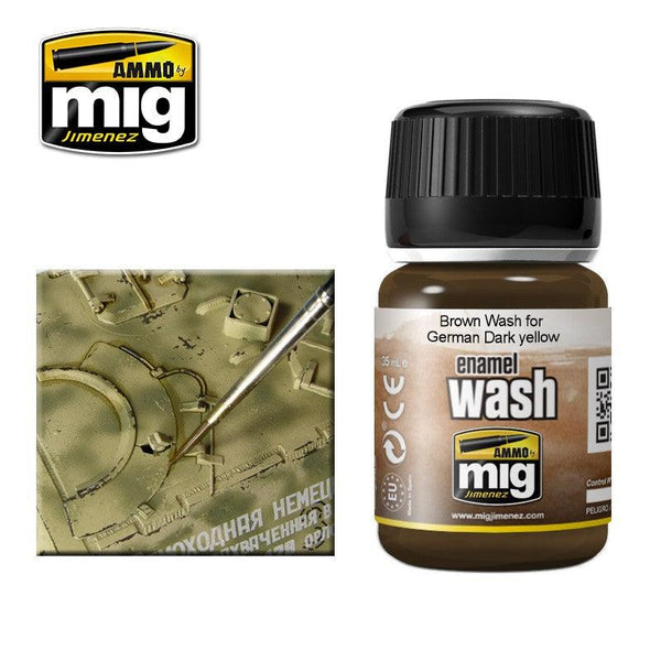 AMMO By MIG Brown Wash for German Yellow MIG1000 - Hobby Heaven