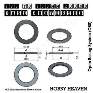 Round Bases Size Converters Round to Round 3d Print Full Range