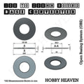 Technical drawing of the 100 to 200 mm round base converter: 200 mm outer diameter, 6 mm tall.