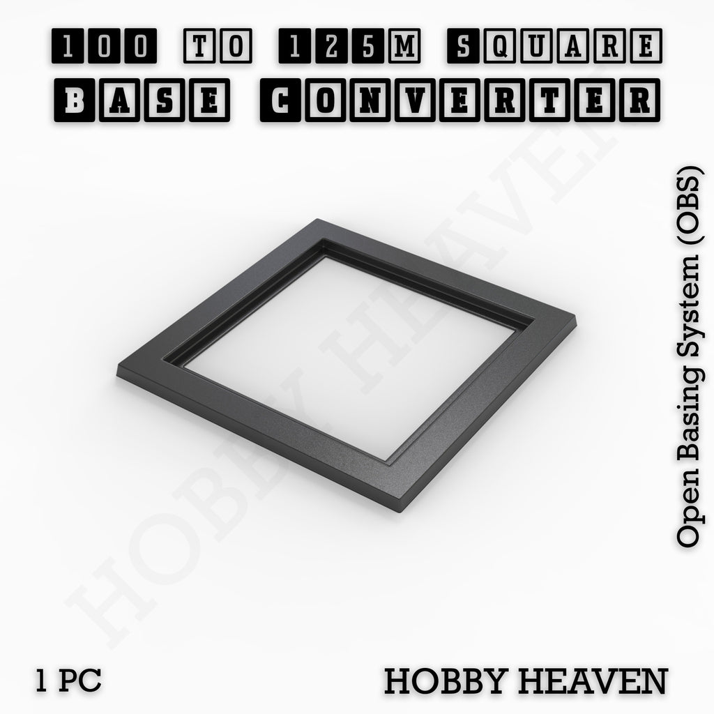 Square to Square Bases Size Converters 3d Print Full Range