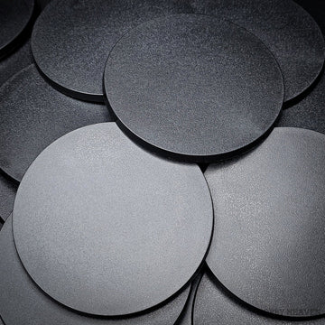 Evemodel 100x 40mm Black Plastic Round Bases For Tabletop Wargames - MB540 (Bulk Lot)