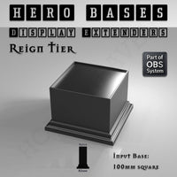 Hero Bases Display Extenders | Squares and Rectangles | Convert Gaming Bases to Display Bases & Plinths
