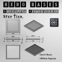 Hero Bases Display Extenders | Squares and Rectangles | Convert Gaming Bases to Display Bases & Plinths
