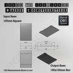 Square to Rectangle Bases Size Converters 3d Print Full Range