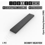 Rectangle Bases Range Sizes - 75x30mm to 125x40mm Medium Sizes 3d Print Full Range Tabletop Games