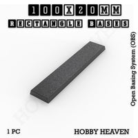 Rectangle Bases Range Sizes - 75x30mm to 125x40mm Medium Sizes 3d Print Full Range Tabletop Games
