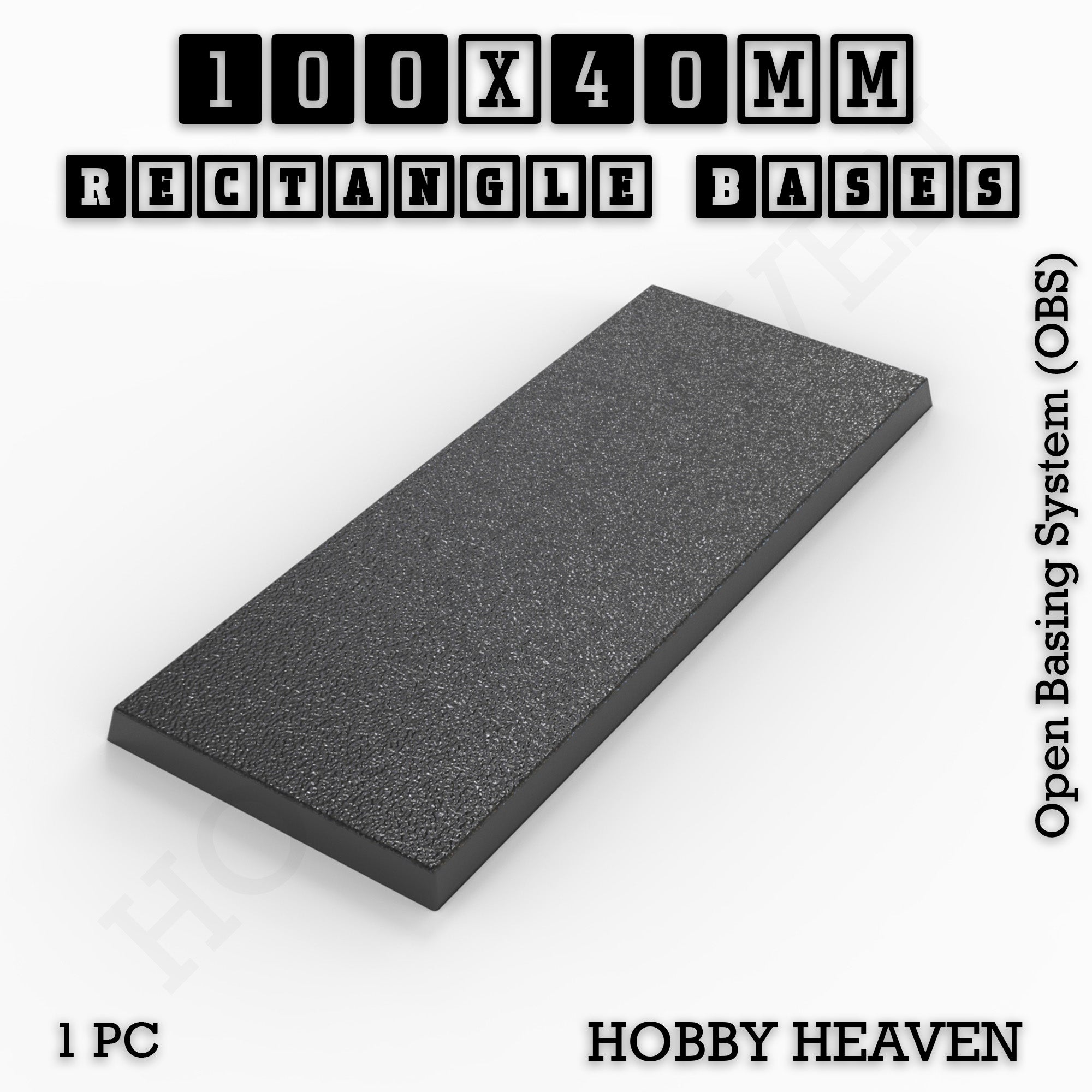 Rectangle Bases Range Sizes - 75x30mm to 125x40mm Medium Sizes 3d Print Full Range Tabletop Games