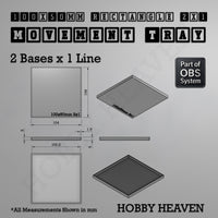 Rectangle Movement Trays | Cavalry & Monsters | 50×25-100×60mm | OBS System
