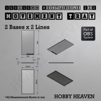 Rectangle Movement Trays | Cavalry & Monsters | 50×25-100×60mm | OBS System
