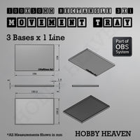 Rectangle Movement Trays | Cavalry & Monsters | 50×25-100×60mm | OBS System
