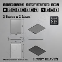 Rectangle Movement Trays | Cavalry & Monsters | 50×25-100×60mm | OBS System