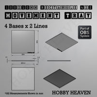 Rectangle Movement Trays | Cavalry & Monsters | 50×25-100×60mm | OBS System