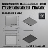 Rectangle Movement Trays | Cavalry & Monsters | 50×25-100×60mm | OBS System
