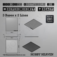 Rectangle Movement Trays | Cavalry & Monsters | 50×25-100×60mm | OBS System
