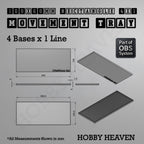 Rectangle Movement Trays | Cavalry & Monsters | 50×25-100×60mm | OBS System