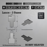 Rectangle Movement Trays | Cavalry & Monsters | 50×25-100×60mm | OBS System