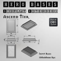 Hero Bases Display Extenders | Squares and Rectangles | Convert Gaming Bases to Display Bases & Plinths

