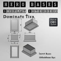 Hero Bases Display Extenders | Squares and Rectangles | Convert Gaming Bases to Display Bases & Plinths
