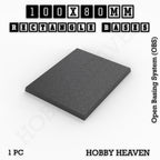 Rectangle Bases Range Sizes - 75x30mm to 125x40mm Medium Sizes 3d Print Full Range Tabletop Games