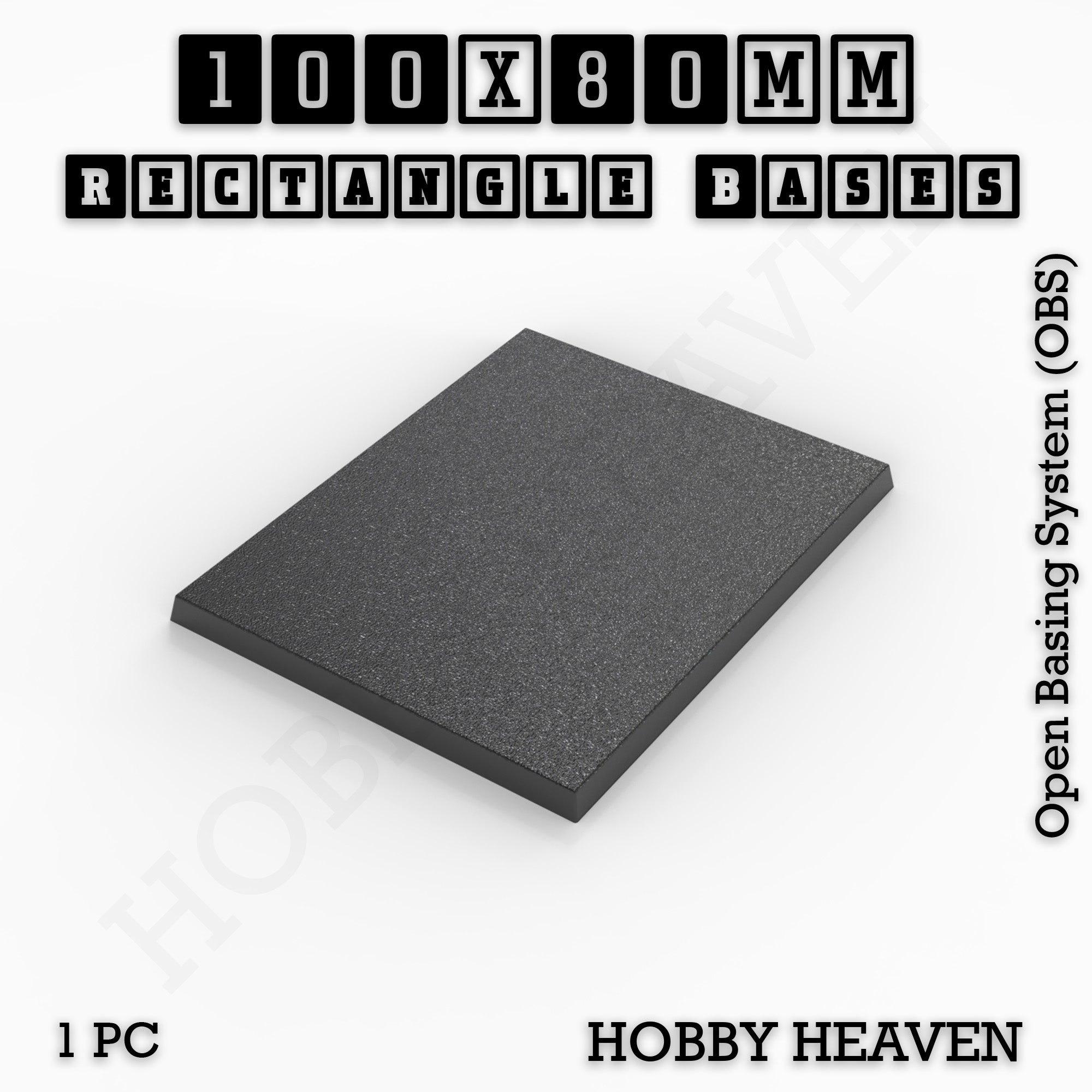 Rectangle Bases Range Sizes - 75x30mm to 125x40mm Medium Sizes 3d Print Full Range Tabletop Games