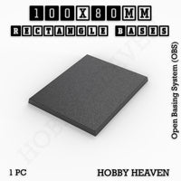 Rectangle Bases Range Sizes - 75x30mm to 125x40mm Medium Sizes 3d Print Full Range Tabletop Games
