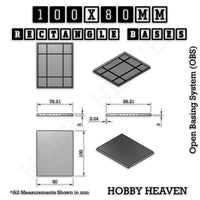 Rectangle Bases Range Sizes - 75x30mm to 125x40mm Medium Sizes 3d Print Full Range Tabletop Games
