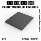Rectangle Bases Range Sizes - 75x30mm to 125x40mm Medium Sizes 3d Print Full Range Tabletop Games