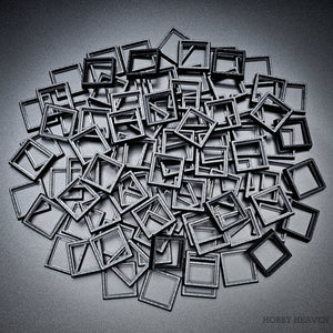 Hundred base converters 20mm to 25mm square showing massive army upgrade kit
