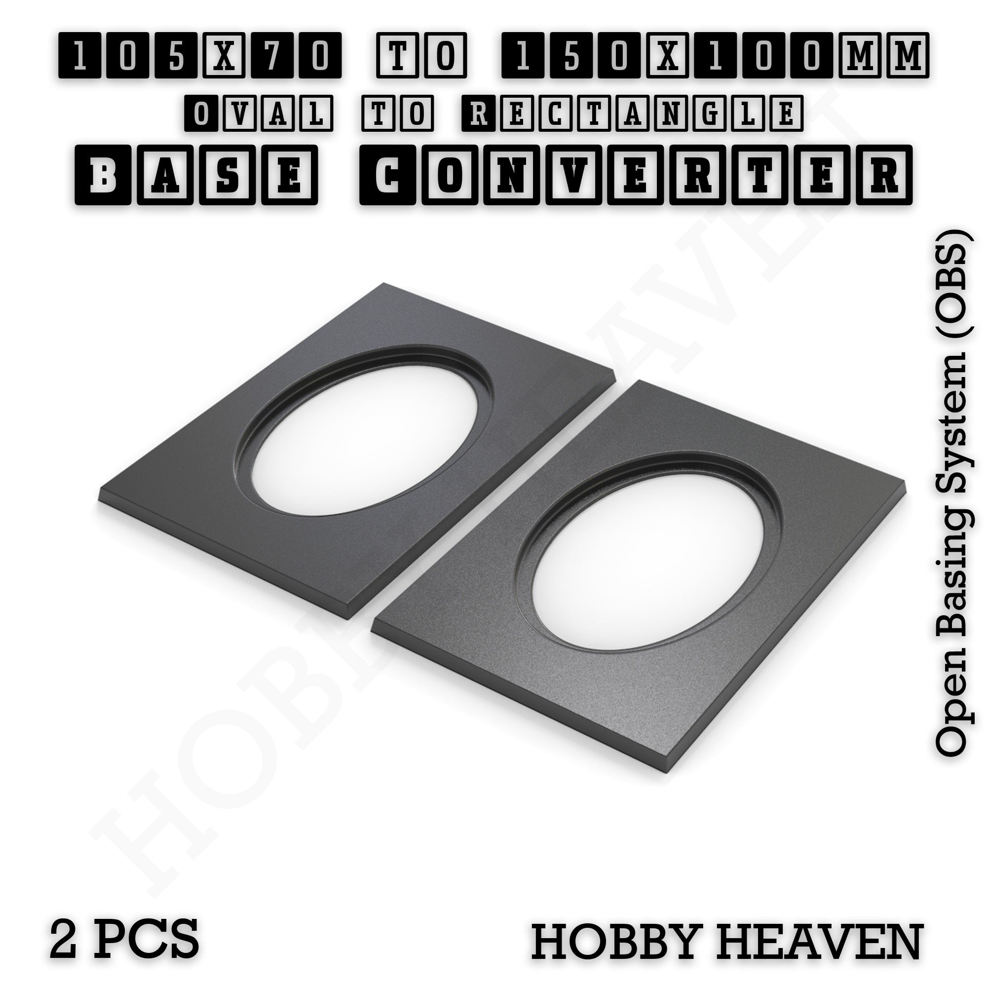 Wargaming Oval to Rectangle Base Converters – Tabletop Games | 3D Printed Tabletop Accessories