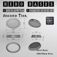 Hero Bases Display Extenders | Convert Gaming Bases to Display Bases & Plinths
