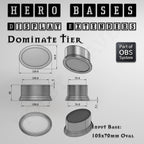 Hero Bases Display Extenders | Round and Ovals | Convert Gaming Bases to Display Bases & Plinths