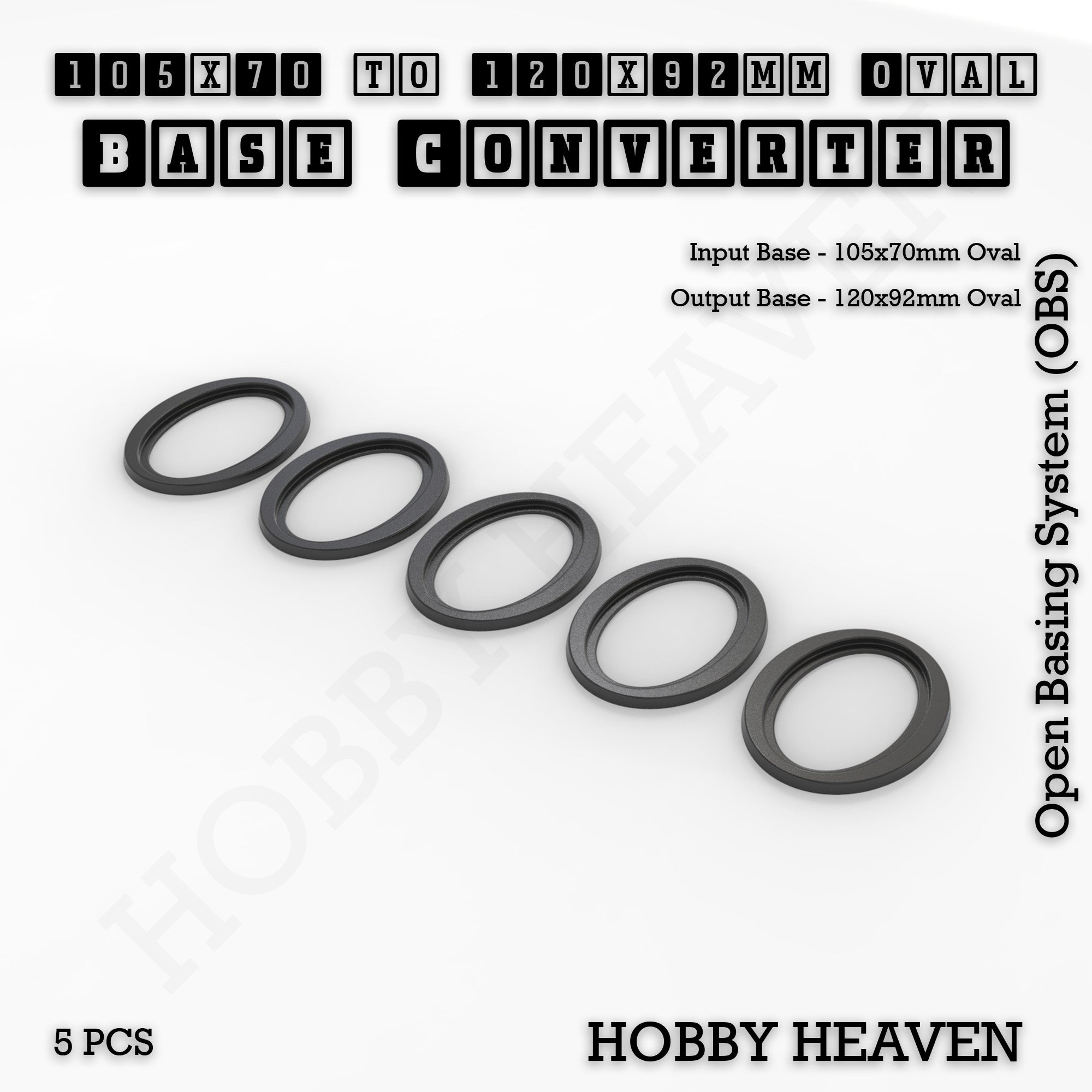 Oval To Oval Bases Size Converters 3d Print Full Range