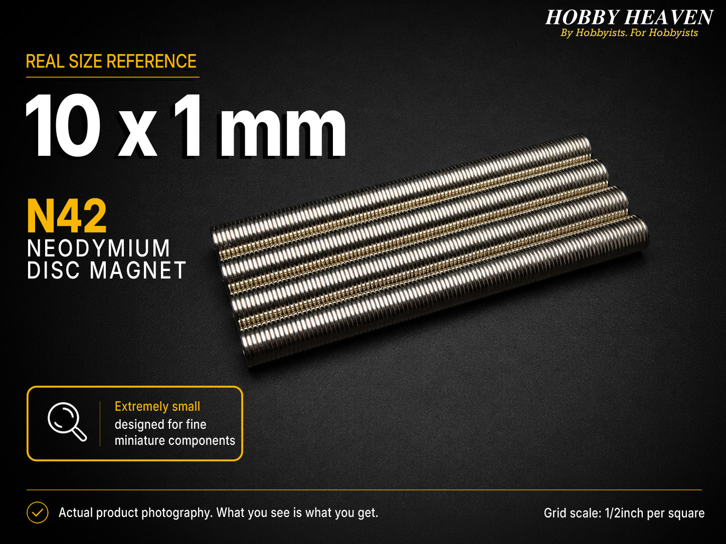 10mm x 1mm N42 Neodymium Disc Magnets