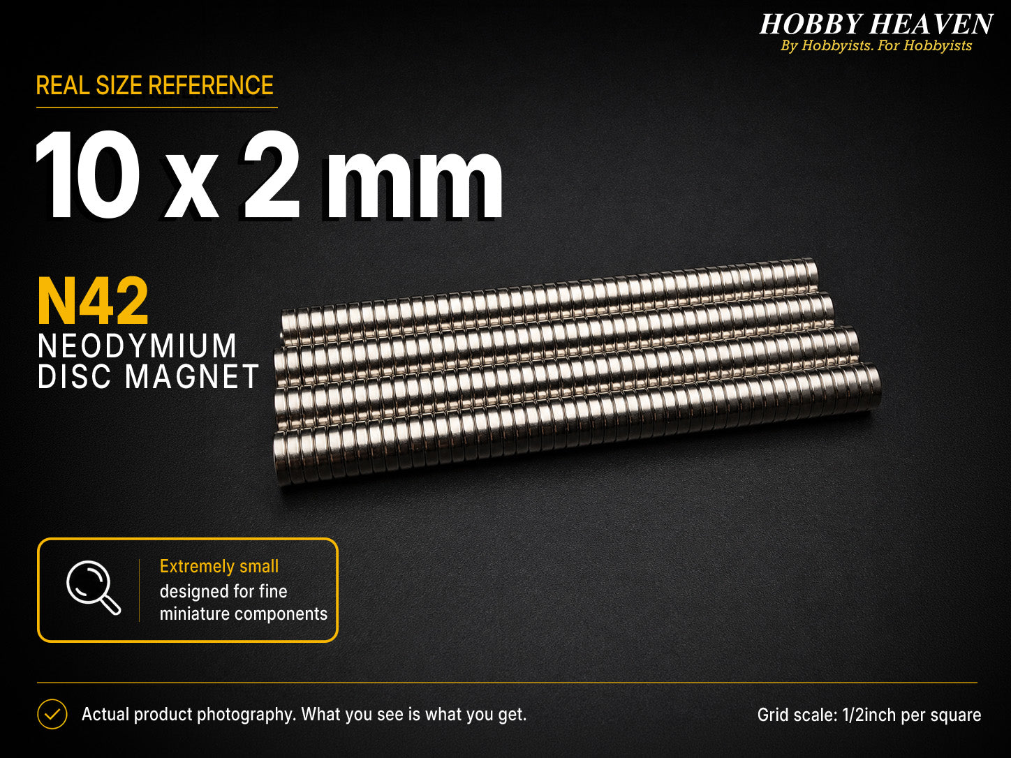 10mm x 2mm N42 Neodymium Disc Magnets