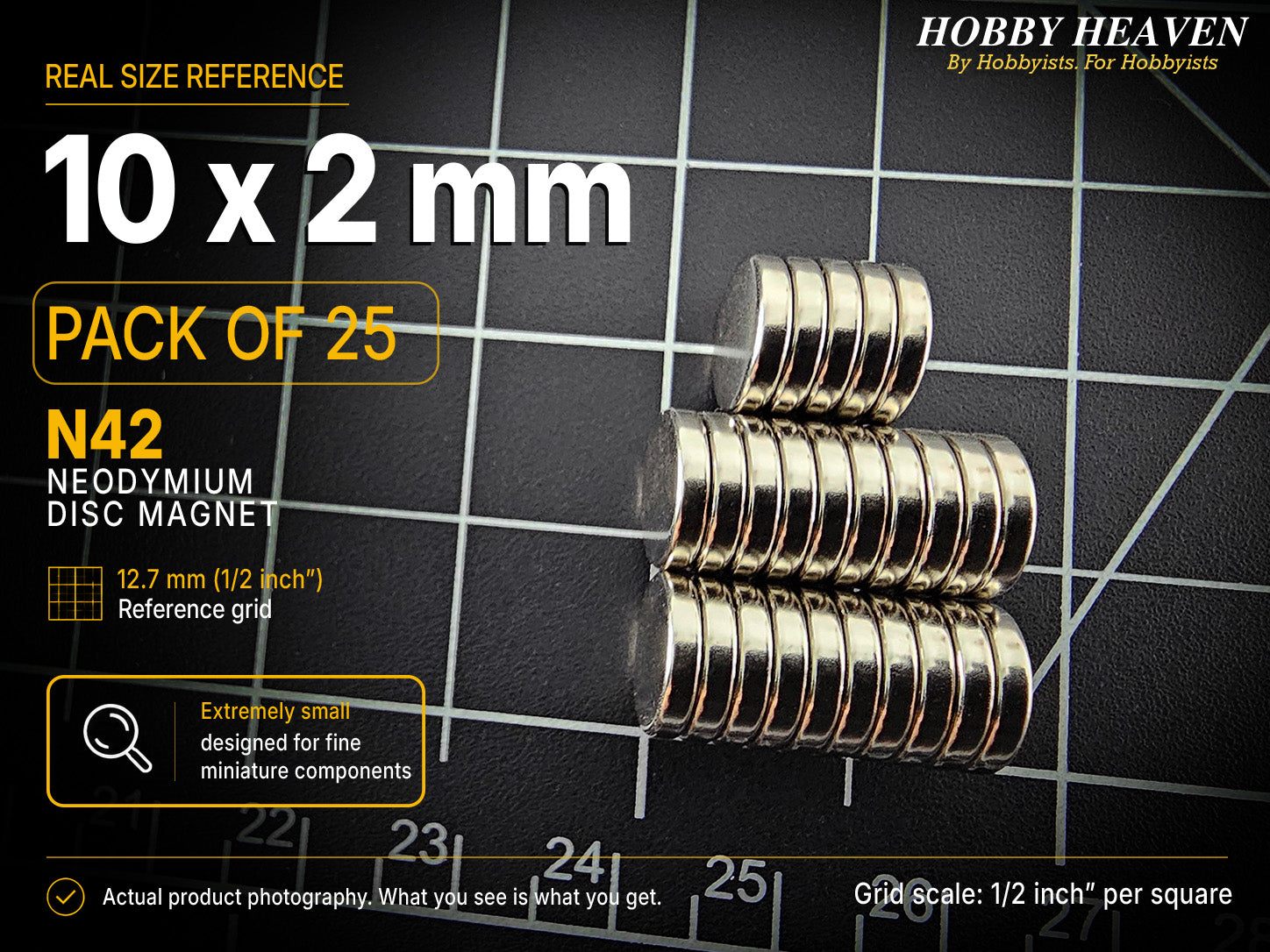 10mm x 2mm N42 Neodymium Disc Magnets