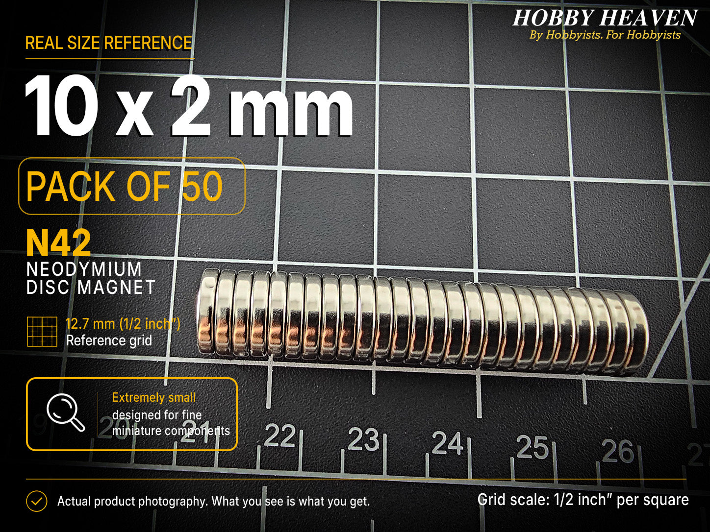 10mm x 2mm N42 Neodymium Disc Magnets