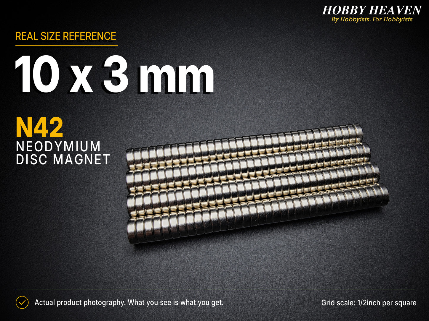 10mm x 3mm N42 Neodymium Disc Magnets