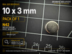 10mm x 3mm N42 Neodymium Disc Magnets